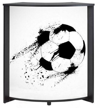 Petit meuble bar noir BARNO 97 cm – Comptoir compact avec étagères réglables