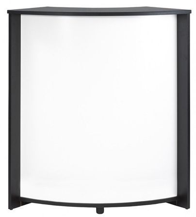 Petit meuble bar noir BARNO 97 cm – Comptoir compact avec étagères réglables