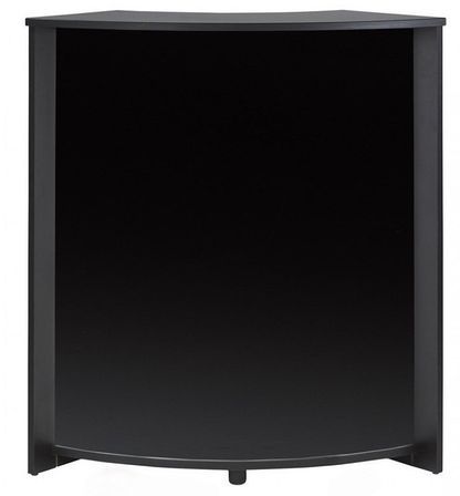 Petit meuble bar noir BARNO 97 cm – Comptoir compact avec étagères réglables