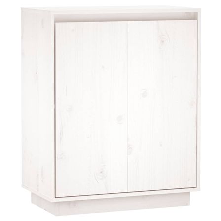 Petit meuble de rangement 2 portes en bois massif de pin – Collection Vizion