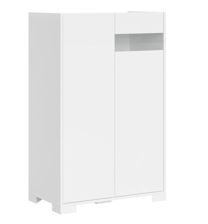 Petit meuble de rangement 2 portes Lumina 70 cm - Compact et élégant