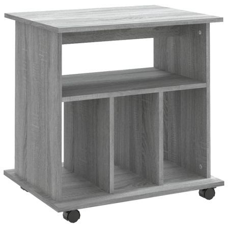 Petit meuble étagère à roulettes Ruka 60 cm - Fonctionnel et moderne