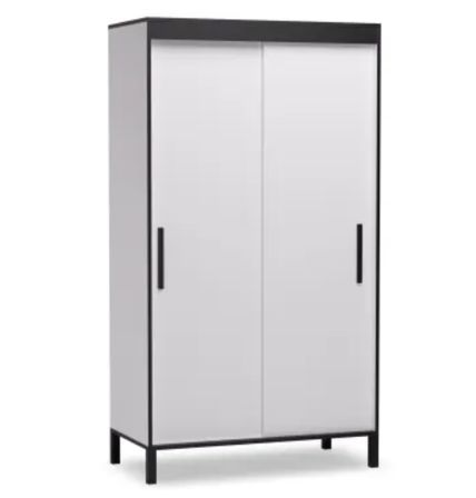 Petite armoire 2 portes coulissantes DRAK 120 cm – Gain de place et rangement optimisé