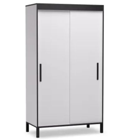 Petite armoire 2 portes coulissantes DRAK 120 cm – Gain de place et rangement optimisé