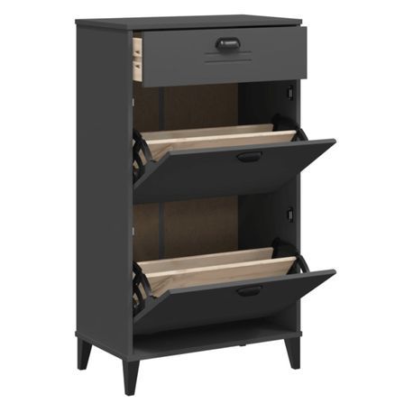 Petite armoire à chaussures Lukra L 60 x H 107 x P 35 cm – Compacte et Fonctionnelle