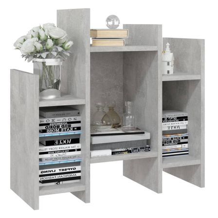 Petite bibliothèque Gris béton 60x26x60 cm
