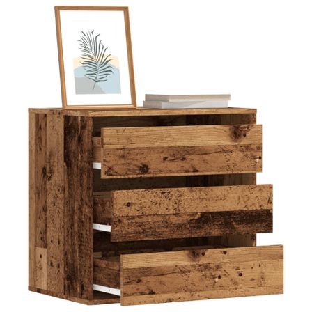 Petite commode 3 tiroirs Basko 60 cm - Fonctionnelle pour petit espace