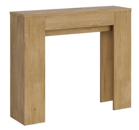 Petite console extensible en bois Kilaz 90x25/181 cm