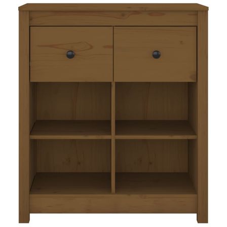 Petite étagère avec 2 tiroirs en bois massif de pin – Collection Aloska