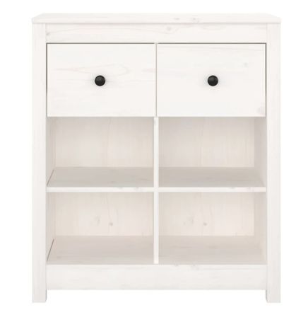 Petite étagère avec 2 tiroirs en bois massif de pin – Collection Aloska