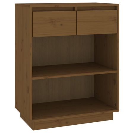 Petite étagère avec 2 tiroirs en bois massif de pin – Collection Vizion
