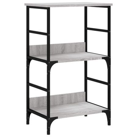 Petite étagère bibliothèque bois et métal Kano 50 cm - Style industriel