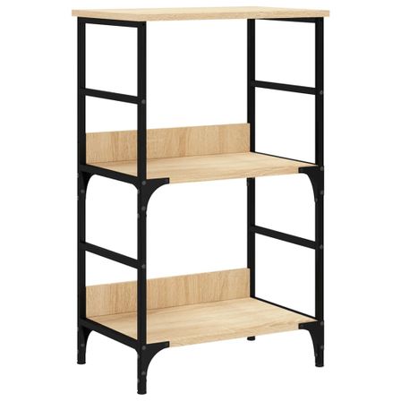 Petite étagère bibliothèque bois et métal Kano 50 cm - Style industriel