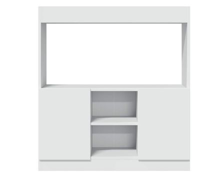 Petite étagère en bois L 92 x H 100 x P 33 cm – Collection Bibla