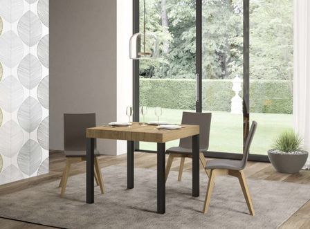 Petite table carrée extensible 90x90/246 cm Karry