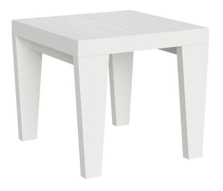 Petite table carrée extensible 90x90/246 cm pieds forme V Kristo