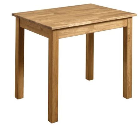 Petite table rectangulaire en bois de chêne massif Leny 90 cm