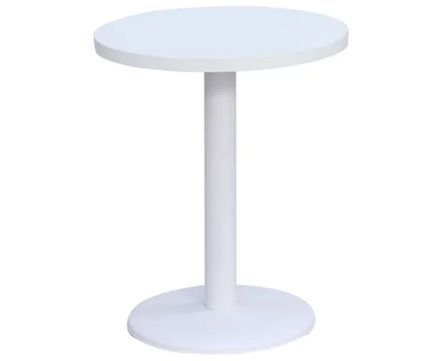 Petite table ronde blanche SNOKA - Bois et acier