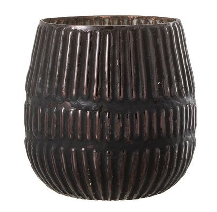 Photophore oeuf verre marron Nissy