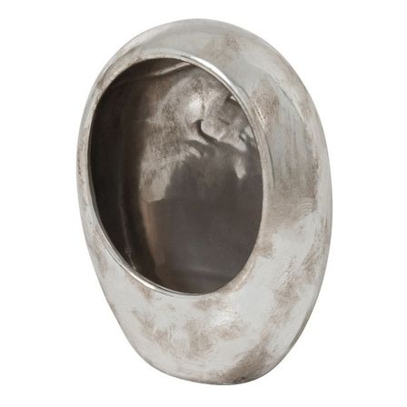 Photophore œuf céramique argentée Licia