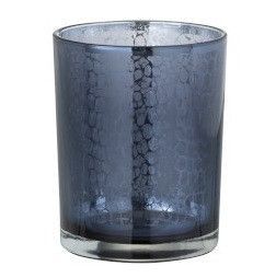 Photophore verre bleu Nissy H 12 cm - Lot de 12