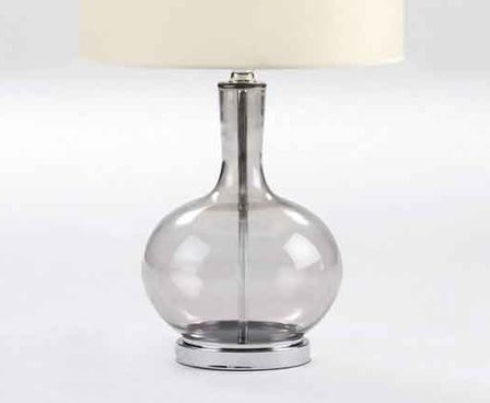 Pied de lampe verre fumé Patricias