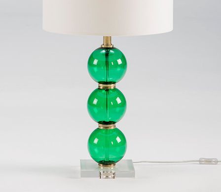 Pied de lampe verre vert Patricias