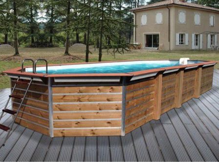 Piscine bois Imbros 890x420x129cm