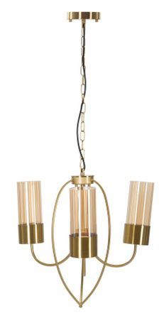 Plafonnier Versailles 3 lumières métal doré design élégant