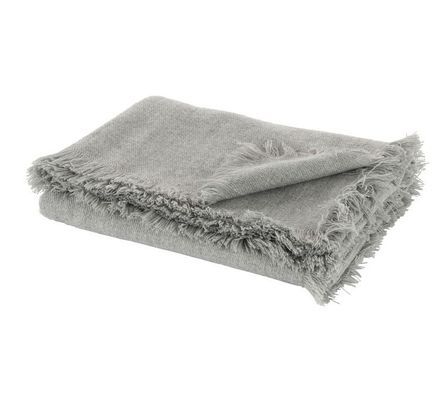 Plaid effilé acrylique gris Liath