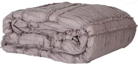 Plaid provençal coton et tissu taupe clair Couetty