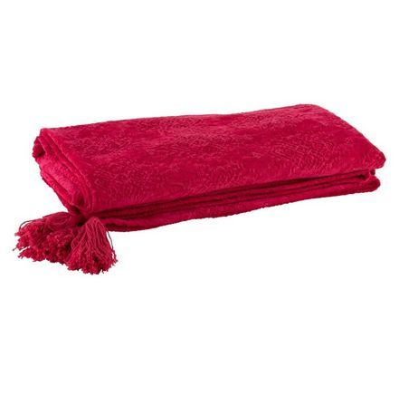 Plaid tissu coton rose foncé Ocel