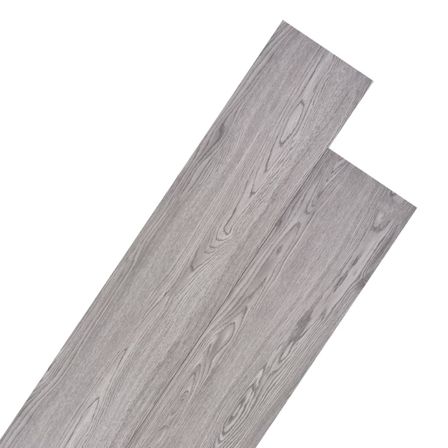 Planches de plancher PVC 4,46 m² 3 mm Gris foncé