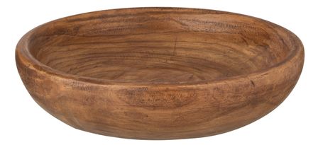 Plat en bois massif marron Paulina D 48 cm