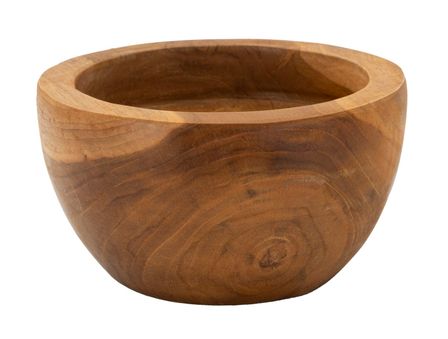 Plateau erusi en teck simple, ø 15 x 9,5 cm