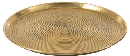 Plateau rond anneaux aluminium large Delilah D 60 cm