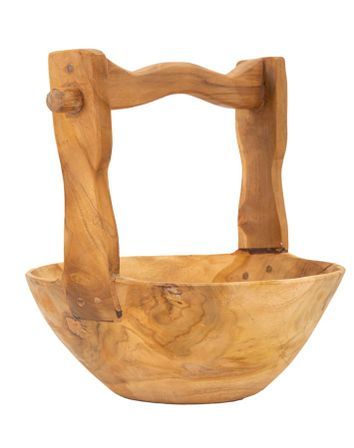 Plateau timbo en teck 32 x 25 x 27 cm