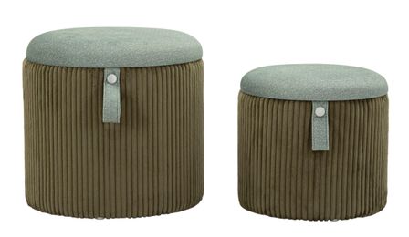 Pochette avec rangement bolzano verte lot de 2 pièces ø 38x38-32x28 cm