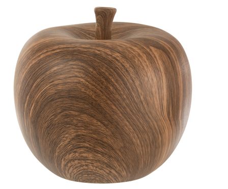 Pomme décorative en céramique marron LOKA - H 10 ou H 15 cm