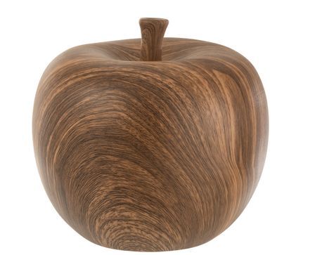 Pomme décorative en céramique marron LOKA - H 10 ou H 15 cm