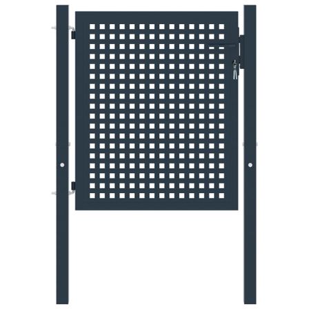 Portail de clôture Anthracite 102x125 cm Acier