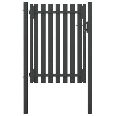Portail de clôture de jardin Acier 1x1,7 m Anthracite