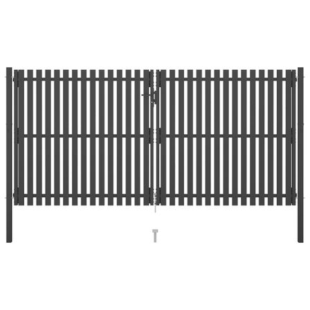 Portail de clôture de jardin Acier 4x2,25 m Anthracite