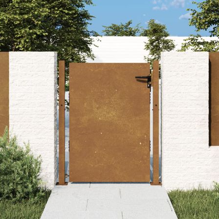Portail de jardin 105x130 cm acier corten
