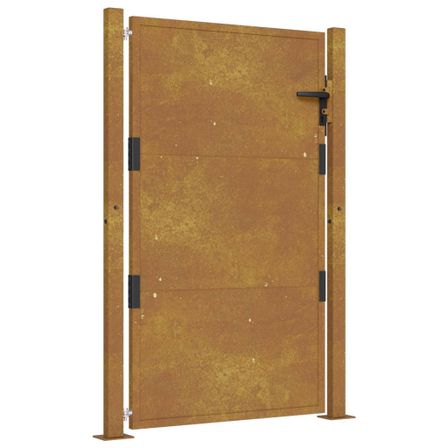 Portail de jardin 105x130 cm acier corten