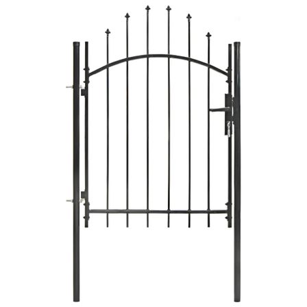Portail de jardin Acier 1 x 1,75 m Noir