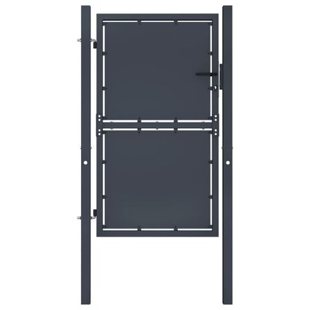 Portail de jardin Acier 100 x 125 cm Anthracite