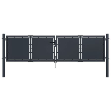 Portail de jardin Acier 300 x 100 cm Anthracite