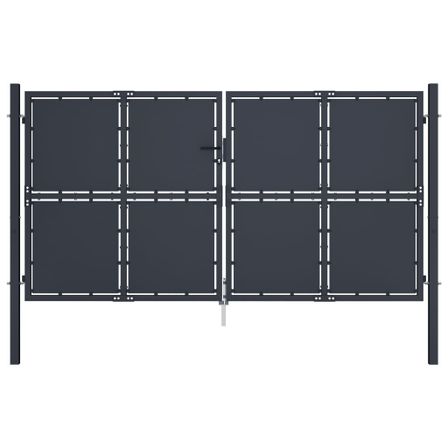 Portail de jardin Acier 300 x 200 cm Anthracite