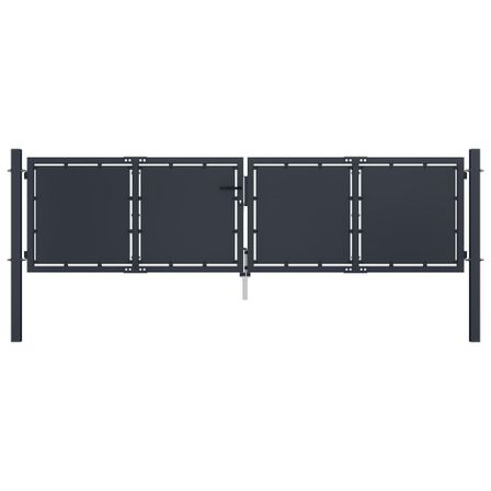 Portail de jardin Acier 300 x 75 cm Anthracite